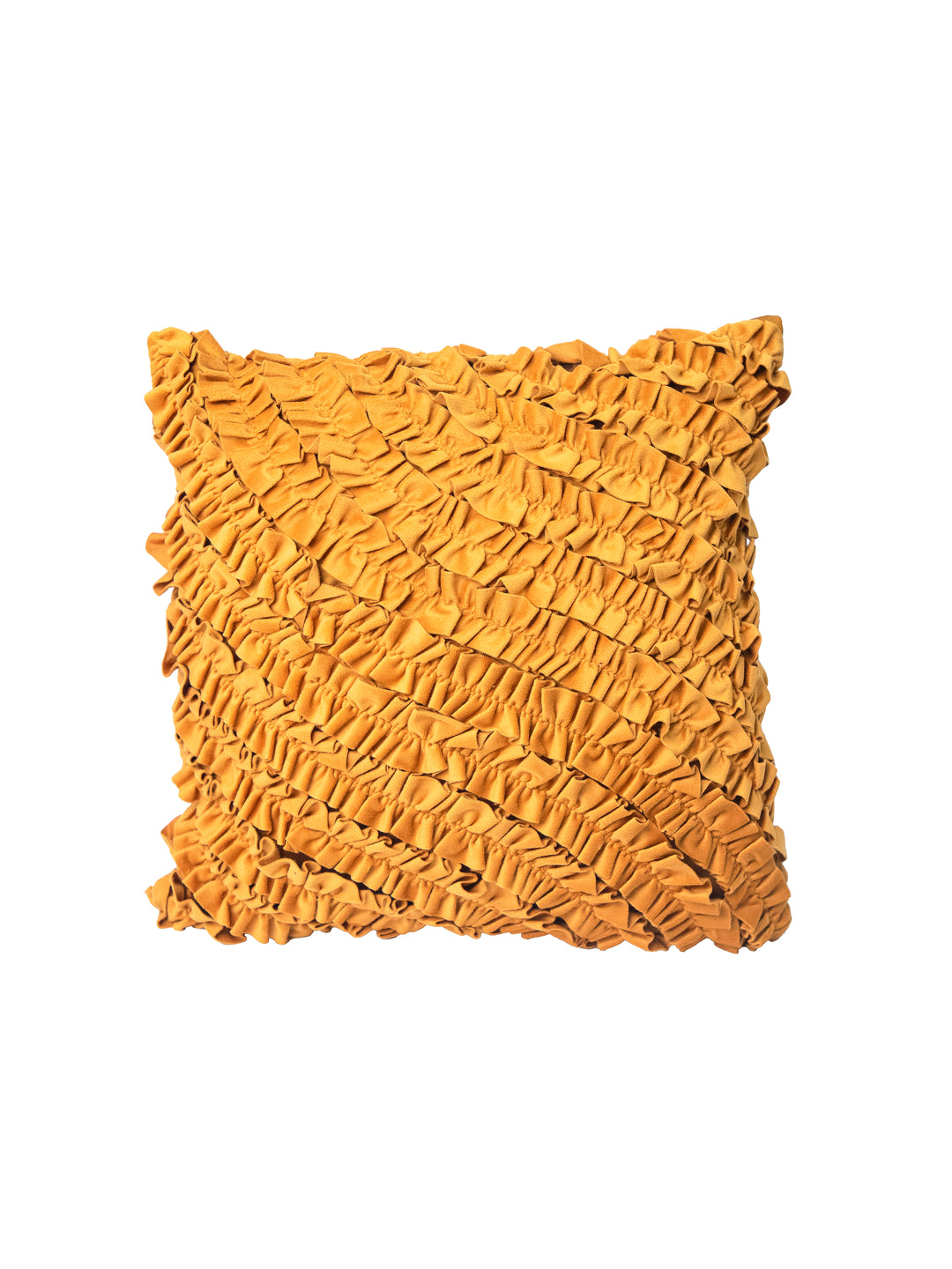 Mustard Designer Velvet Square Cushion Cover