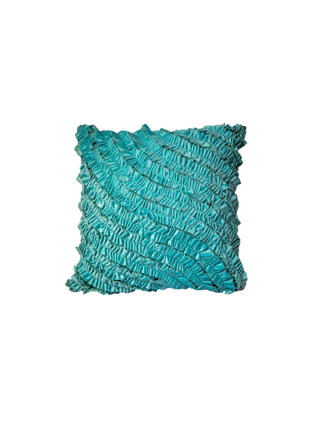 Turquoise Designer Velvet Square Cushion Cover