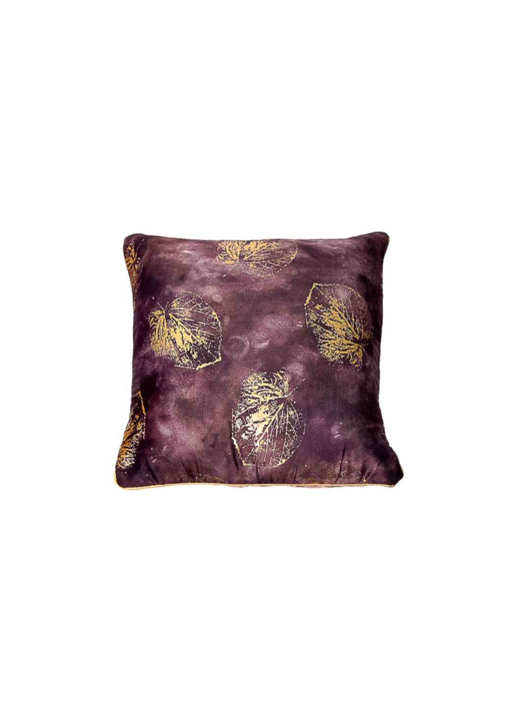 Maroon Foil Printed Square Cushion Cover