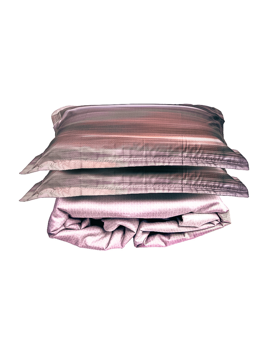 Multicolor Graphic 100% Cotton Bedsheet With Pillow Covers