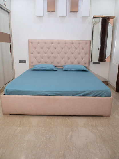 Teal Solid &nbsp;100% Cotton Bedsheet With Pillow Covers