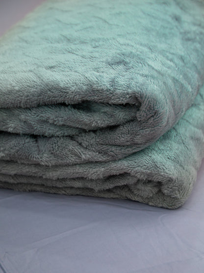 Mint Green Fur AC Room 300 GSM Double Bed Comforter 90x108