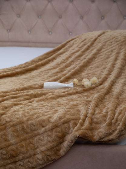 Brown Fur AC Room 300 GSM Double Bed Comforter 90x108