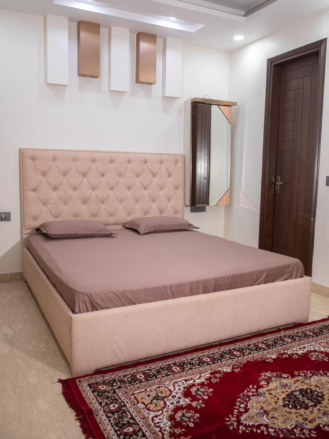 Brown Solid 100% Cotton Solid Bedsheet With Pillow Covers