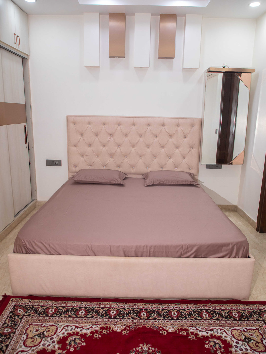 Brown Solid 100% Cotton Solid Bedsheet With Pillow Covers