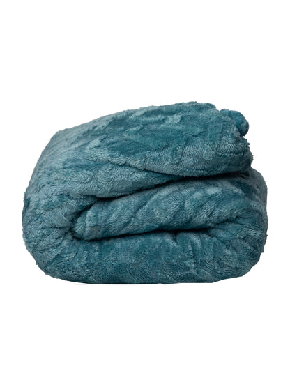 Teal Fur AC Room 300 GSM Double Bed Comforter 90x108