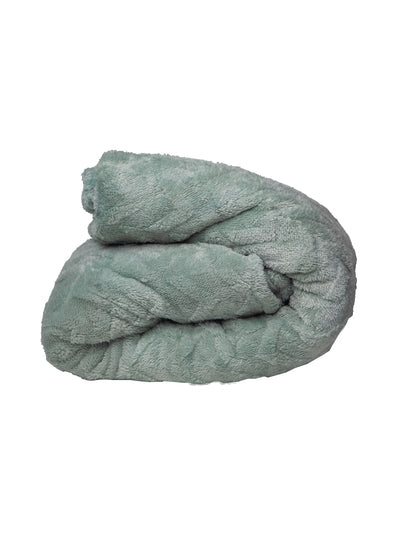Mint Green Fur AC Room 300 GSM Double Bed Comforter 90x108