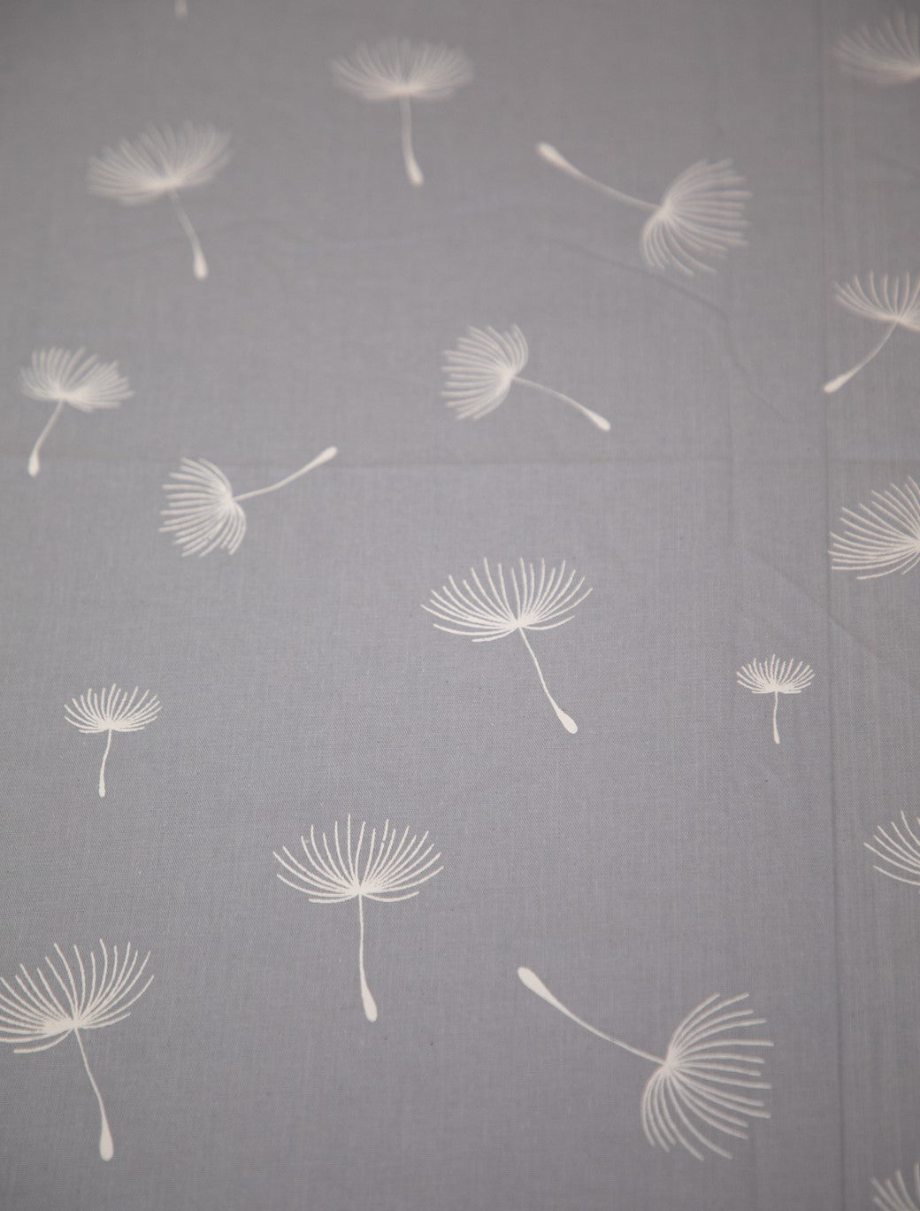 Grey Wish Leaf Print 100% Cotton King Bedsheet With Pillow Covers