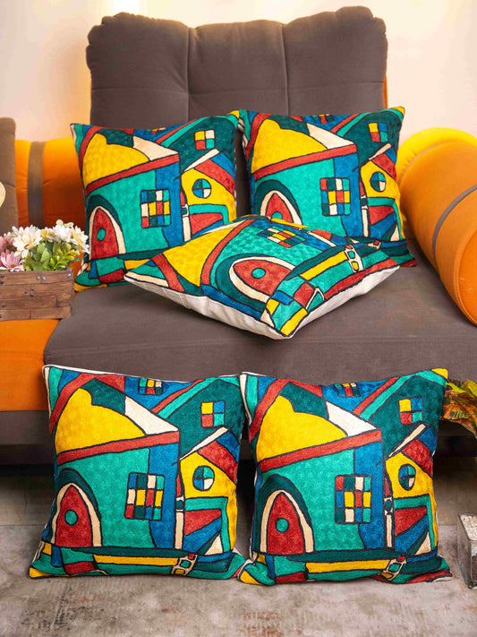 Kashmiri Hand Embroidered Multi Cotton Cushion Cover