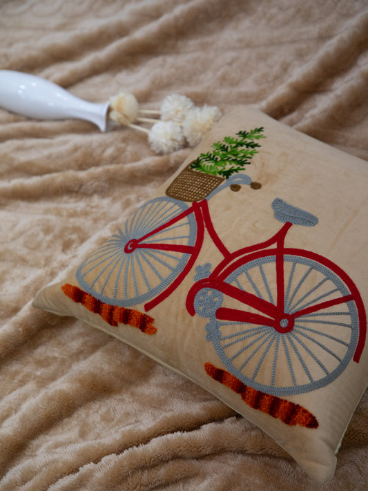 Multi Color Embroidery  Printed Square Cushion Cover