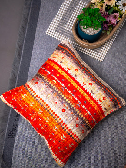 Multicolor Cotton Printed Square Cushion Cover