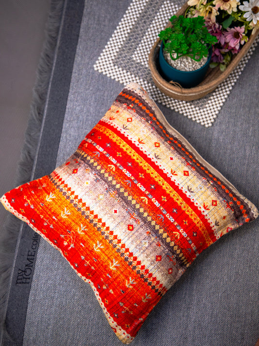 Multicolor Cotton Printed Square Cushion Cover