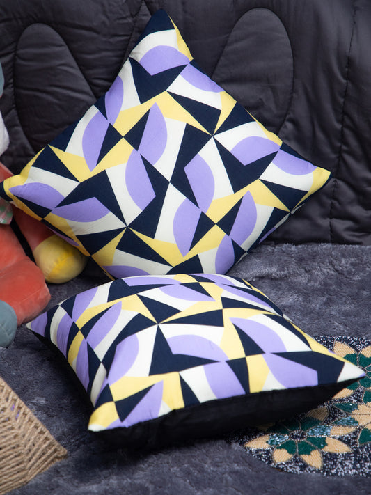 Multi Color Cotton Square Cushion Cover Set Off 2