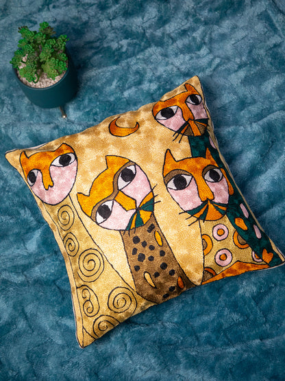 Kashmiri Hand Embroidered Multi Cotton Cushion Cover