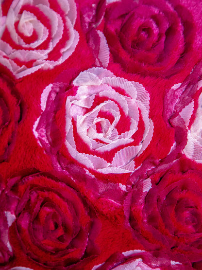 Red Patchwork Polyester Square Cushion Cover