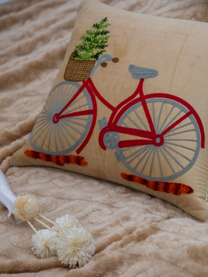 Multi Color Embroidery  Printed Square Cushion Cover