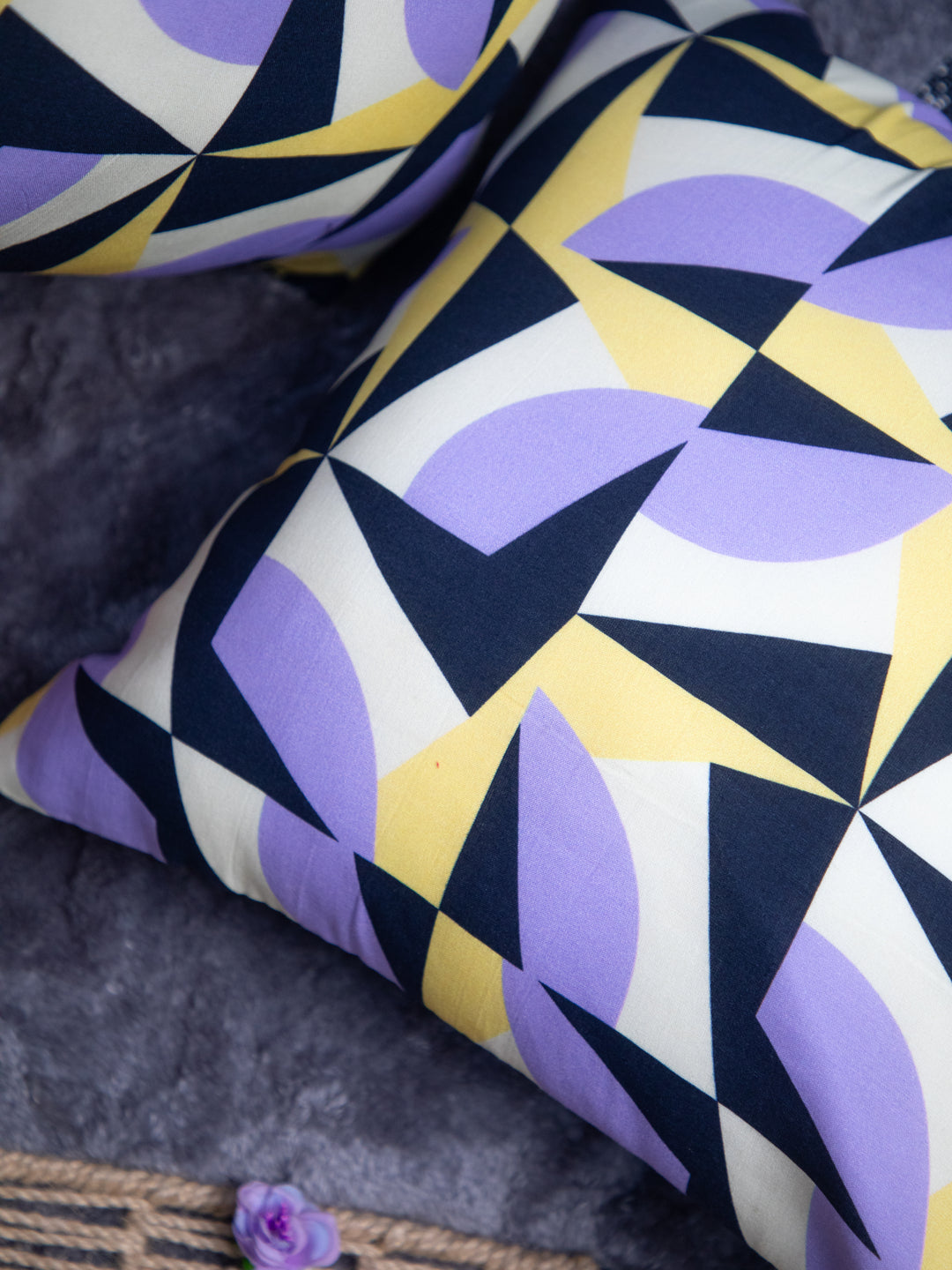 Multi Color Cotton Square Cushion Cover Set Off 2