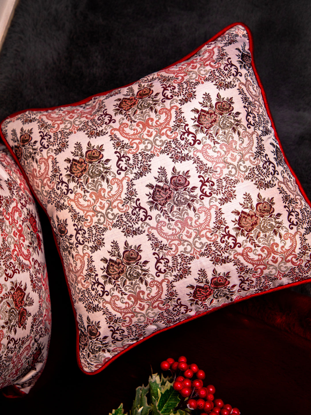 Multi Color Polyester  Printed Square Cushion Cover