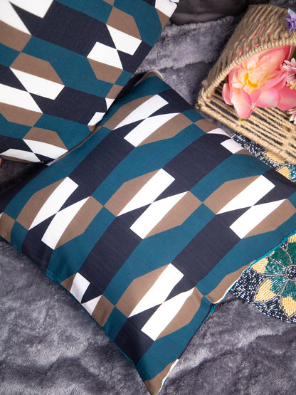 Multi Color Cotton Square Cushion Cover Set Off 2