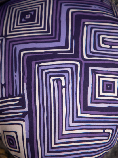 Purple Cotton Square Cushion Cover Set Off 2