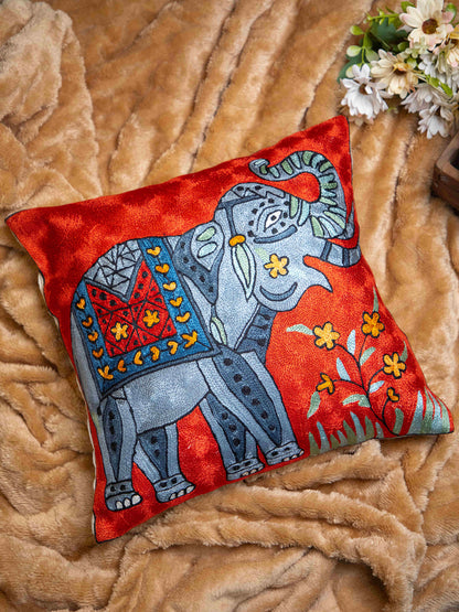 Kashmiri Hand Embroidered Multi Cotton Cushion Cover
