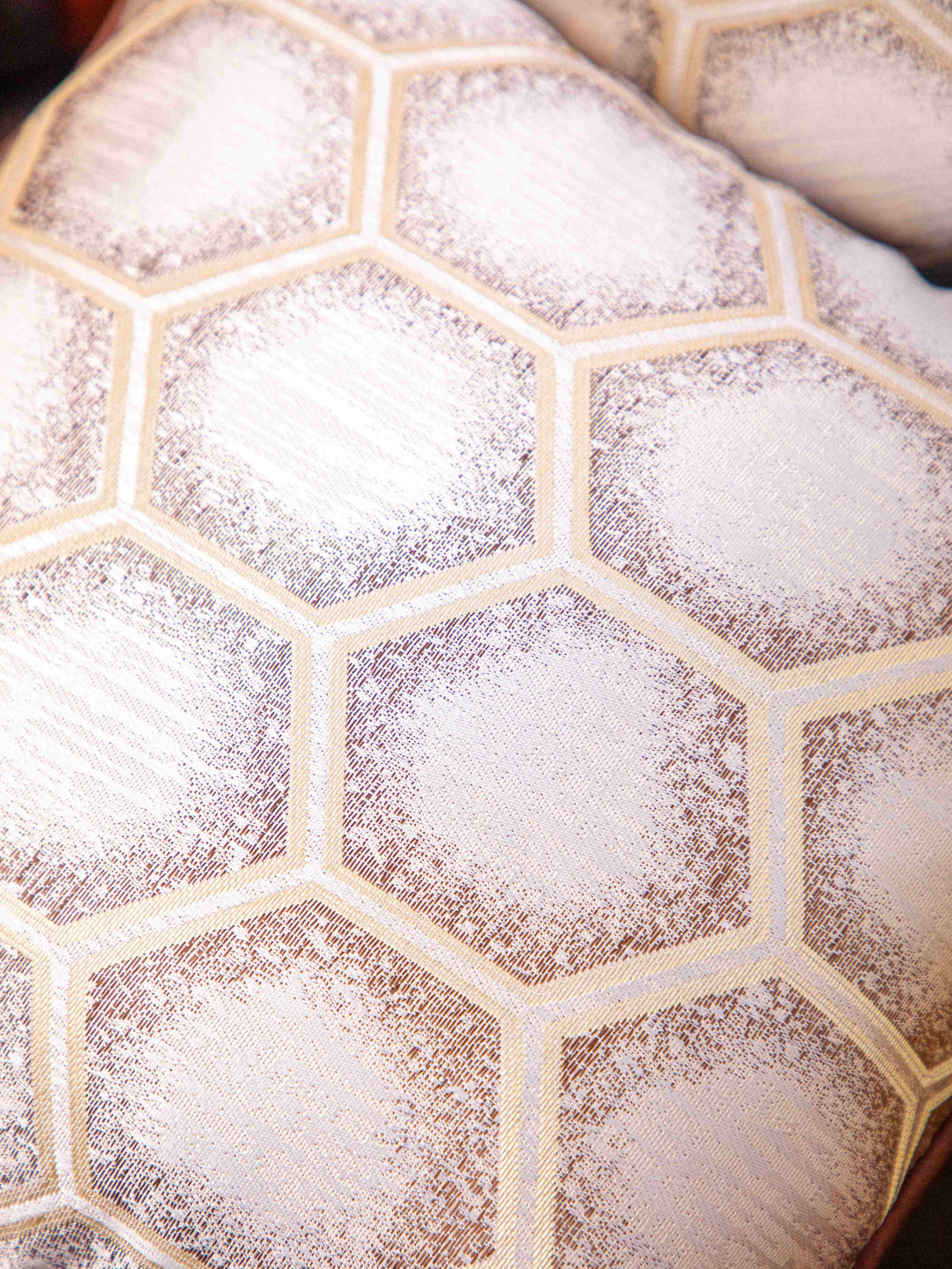 Brown Set Of 5 Printed Square Cushion Covers