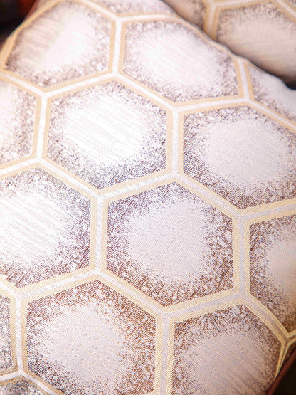 Brown Set Of 5 Printed Square Cushion Covers