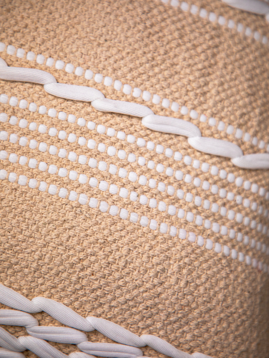 Beige Handloom &nbsp;Square Cushion Cover