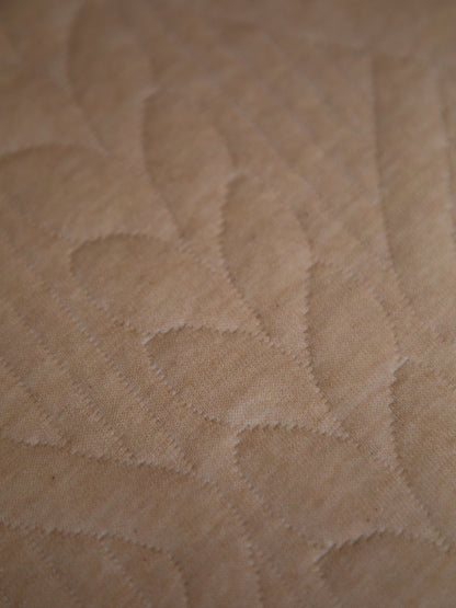 Cream Textured  Cotton Double Bedcover With 2 Pillow Covers