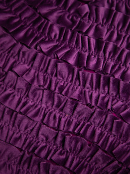 Dark Purple Designer Velvet Square Cushion Cover