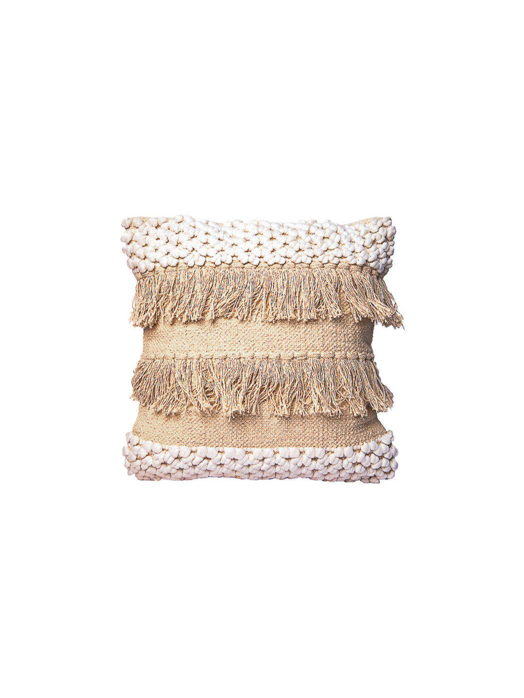 Beige Handloom &nbsp;Square Cushion Cover