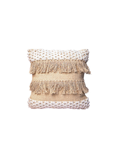Beige Handloom &nbsp;Square Cushion Cover