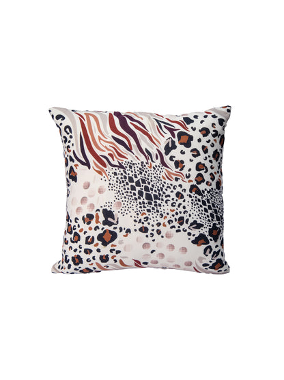 White &amp; Multicolor Print Cotton Square Cushion Cover Set Off 2