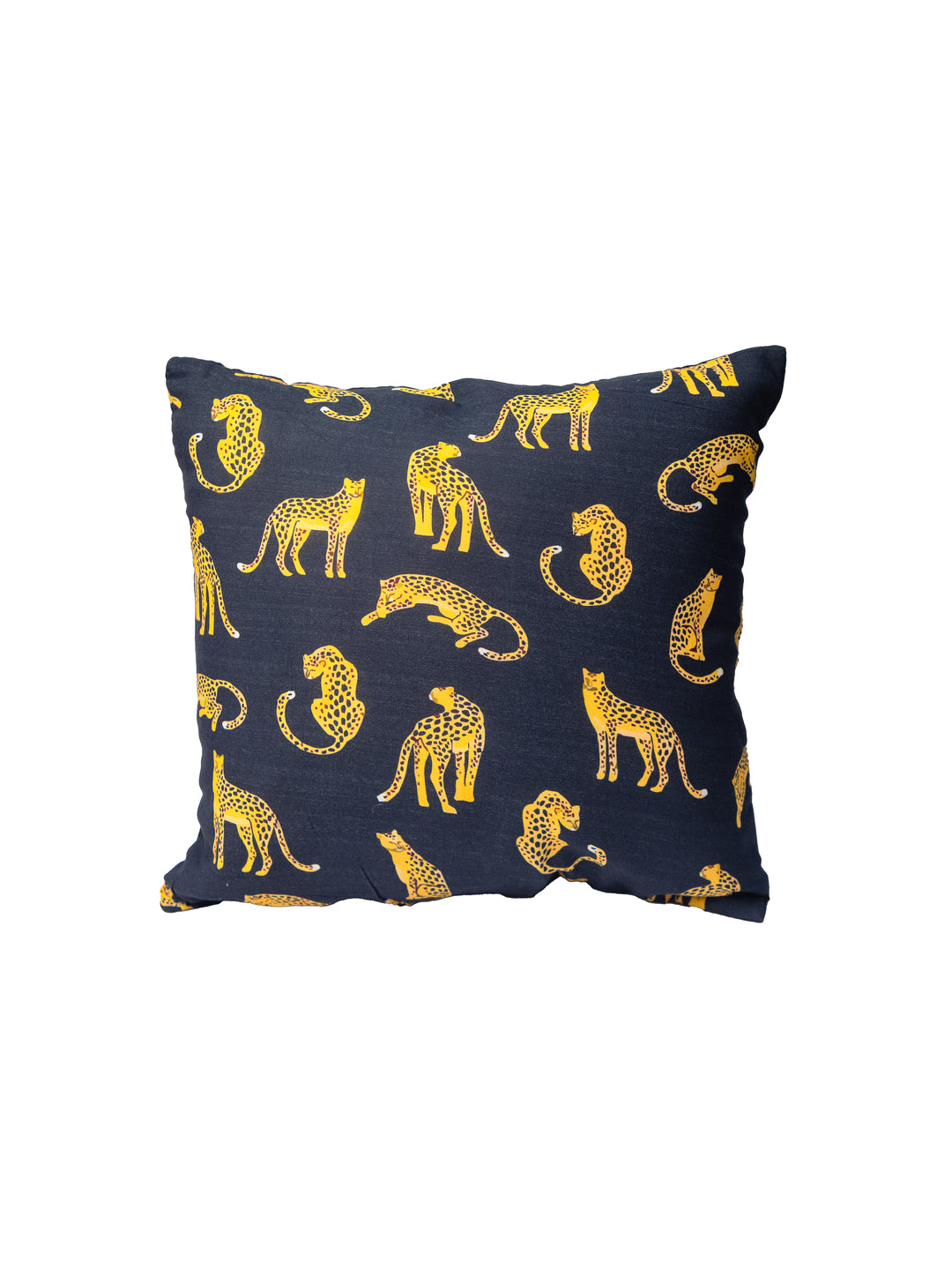 Black And Animal Print Cotton Square Cushion Cover Set off 2