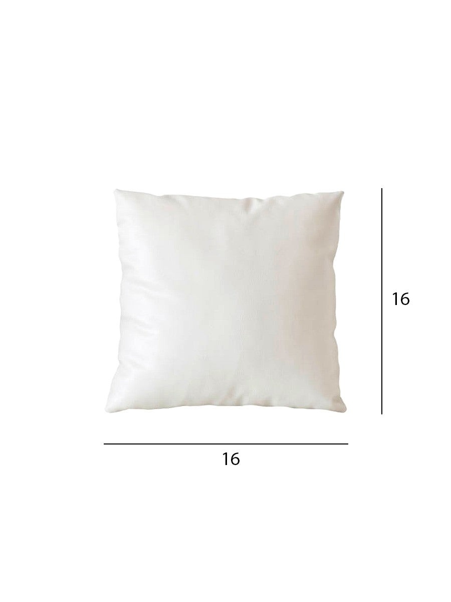 Beige Embroidery  Printed Square Cushion Cover