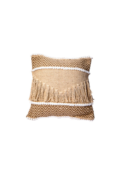 Beige Handloom &nbsp;Square Cushion Cover