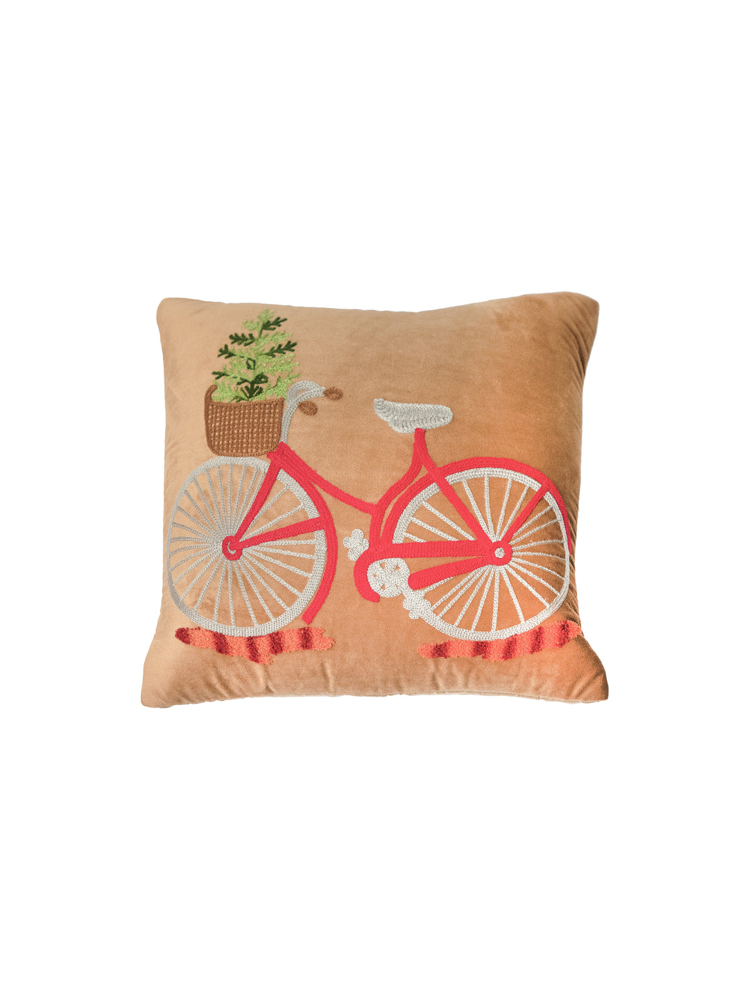 Multi Color Embroidery  Printed Square Cushion Cover
