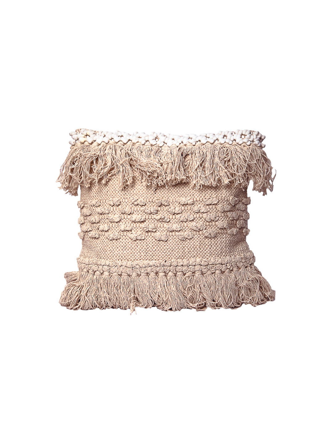 Beige Handloom &nbsp;Square Cushion Cover