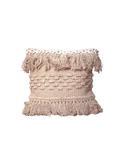 Beige Handloom &nbsp;Square Cushion Cover