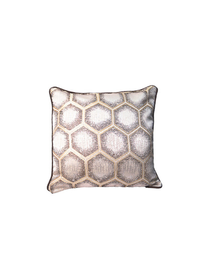 Brown Set Of 5 Printed Square Cushion Covers
