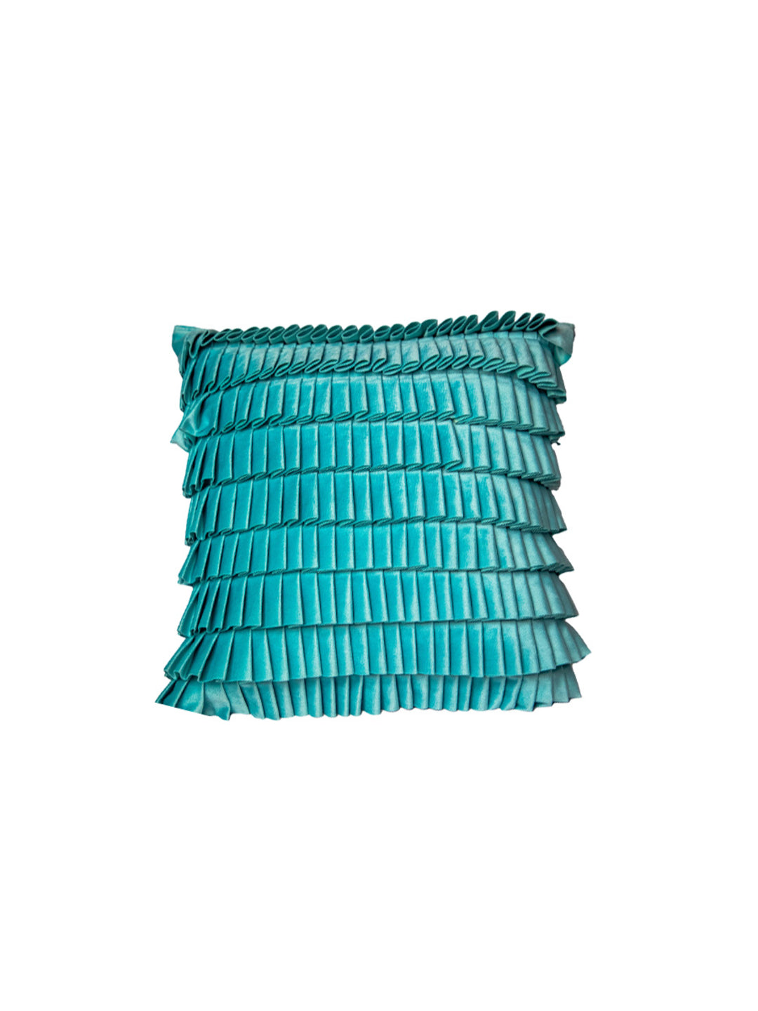 Turquoise Designer Velvet Square Cushion Cover