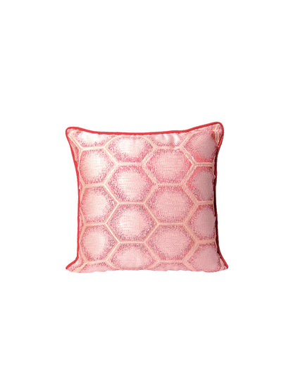 Red Set Of 5 Printed Square Cushion Covers