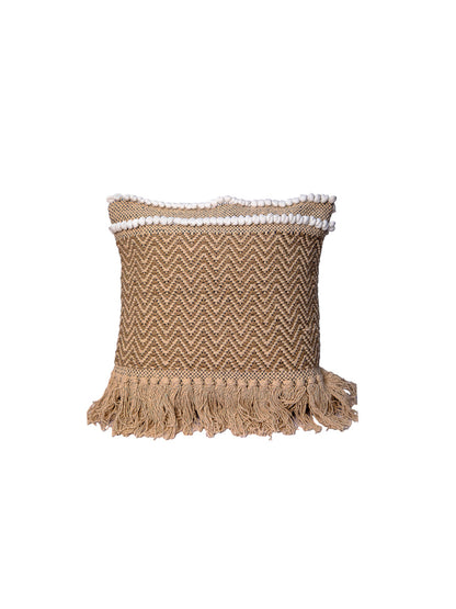 Beige Handloom &nbsp;Square Cushion Cover