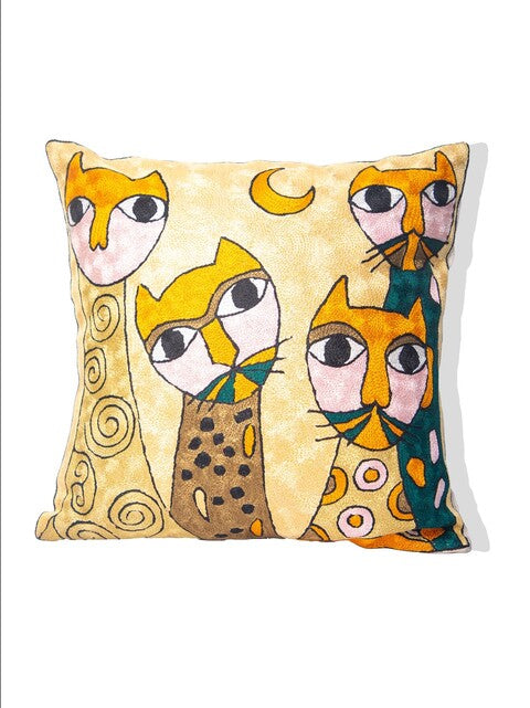 Kashmiri Hand Embroidered Multi Cotton Cushion Cover