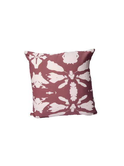 Set Off 2 Light Maroon And Peach Cotton Square Cushion Cover