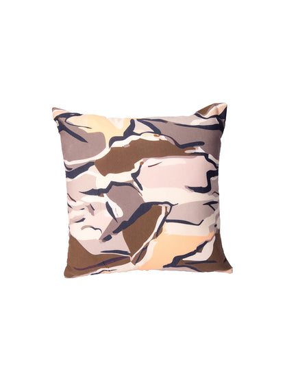 Tan Color Cotton Square Cushion Cover Set Off 2