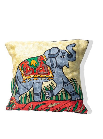 Kashmiri Hand Embroidered Multi Cotton Cushion Cover