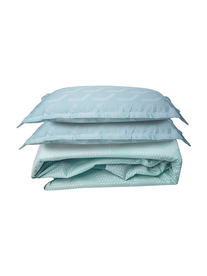 Light Teal 100% Cotton Bedsheet With Pillow Covers